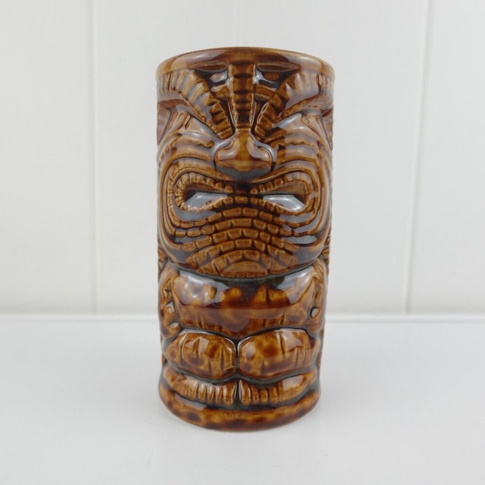 Germaines Luau Hawaii Brown Tiki Mug 2000 Vintage *